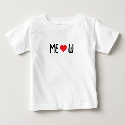 meow heart T-shirt (Voorkant)