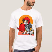 Meow Hero Cat Knight T-shirt (Voorkant)