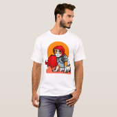 Meow Hero Cat Knight T-shirt (Voorkant volledig)