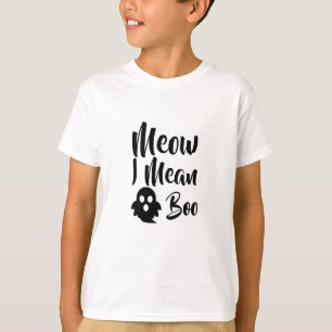 Meow, ik bedoel Boo-catoween-halloween-grappig T-shirt