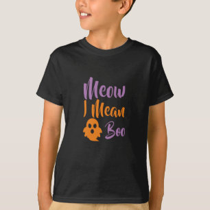 Meow, ik bedoel Boo-catoween-halloween-grappig T-shirt
