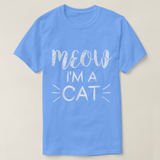 MEOW IK BEN EEN Cat Fun Cat Lover Halloween Costum T-shirt (Design voorkant)