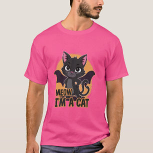 Meow ik ben een kat - Grappig Halloween Kostuum - T-shirt