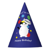 Meow is Cat Happy Birthday Zwart-wit Kat Feesthoedjes (Voorkant)