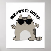 Meow is het Goin Funny Cat Pun Poster (Voorkant)