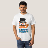 MEOW IS HET GOIN? Señor Gato Cartoon Mustache Cat T-shirt (Voorkant volledig)