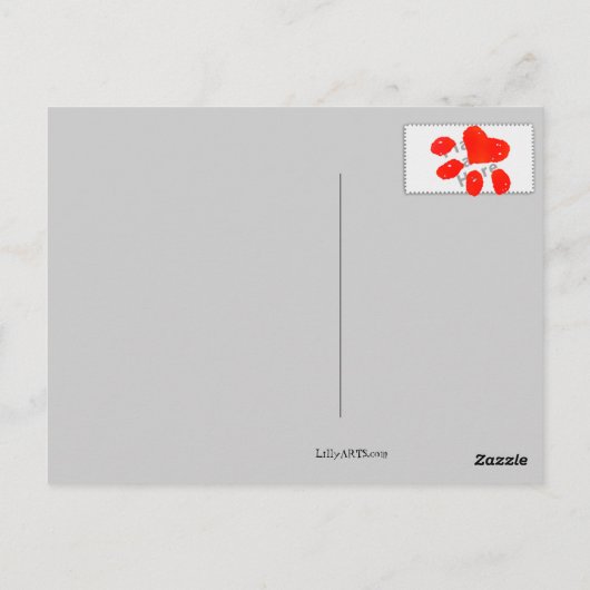 Meow is het Going Cartoon Cat Briefkaart (Achterkant)