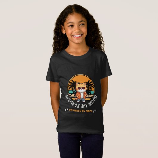 Meow Is My Mood T-shirt (Voorkant volledig)
