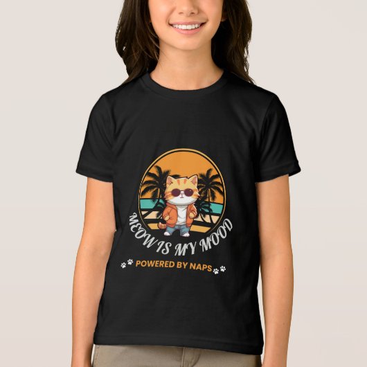 Meow Is My Mood Tri-Blend Shirt (Voorkant)