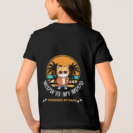 Meow Is My Mood Tri-Blend Shirt (Achterkant)