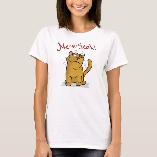 Meow Ja, dames Spaghetti T-Shirt (Voorkant)
