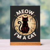 Meow Kat Halloween Grafisch Ontwerp_1 Acryl Bord (Neutraal)