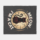 Meow Kat Halloween Grafisch Ontwerp_1 Fleece Deken (Voorkant (Horizontaal))