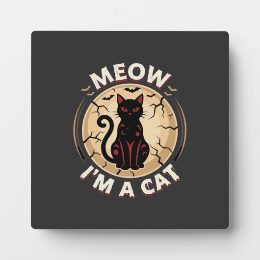 Meow Kat Halloween Grafisch Ontwerp_1 Fotoplaat (Voorkant)