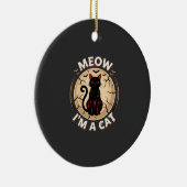 Meow Kat Halloween Grafisch Ontwerp_1 Keramisch Ornament (Rechts)