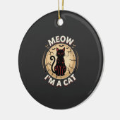 Meow Kat Halloween Grafisch Ontwerp_1 Keramisch Ornament (Links)