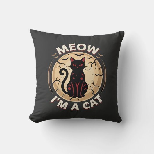 Meow Kat Halloween Grafisch Ontwerp_1 Kussen (Voorkant)