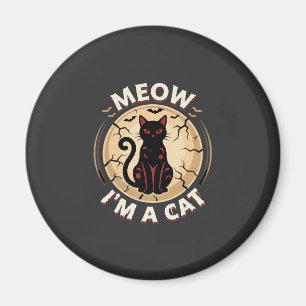 Meow Kat Halloween Grafisch Ontwerp_1 Magneet