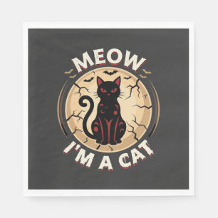 Meow Kat Halloween Grafisch Ontwerp_1 Servet