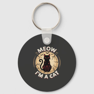 Meow Kat Halloween Grafisch Ontwerp_1 Sleutelhanger