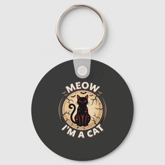 Meow Kat Halloween Grafisch Ontwerp_1 Sleutelhanger (Voorkant)