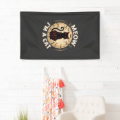 Meow Kat Halloween Grafisch Ontwerp_1 Spandoek (Insitu)