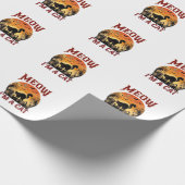 Meow Kat Halloween Zwarte Begraafplaats_1 Cadeaupapier (Hoek)