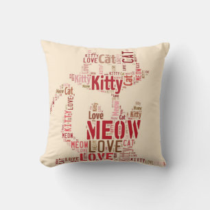 MEOW KAT KUSSENS - PINK DESIGNER SIERKUSSEN