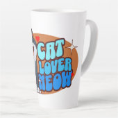 Meow Kat Liefhebber - blauwe kat Latte Mok (Rechterhoek)