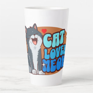 Meow Kat Liefhebber - blauwe kat Latte Mok