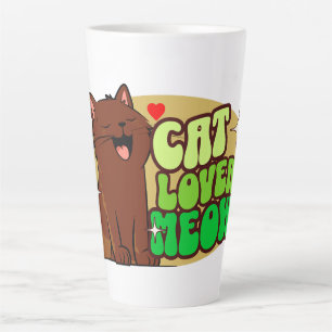 Meow Kat Liefhebber - bruine kat Latte Mok