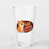 Meow Kat Liefhebber - oranje kat Glas (Voorkant)