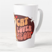 Meow Kat Liefhebber - oranje kat Latte Mok (Rechterhoek)