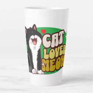 Meow Kat Liefhebber - zwarte kat Latte Mok
