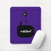 meow kat paars 2 mousepad muismat (Met muis)