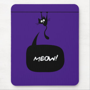 meow kat paars 2 mousepad muismat