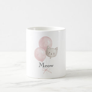 Meow Kat Roze Roze Ballonnen Koffiemok