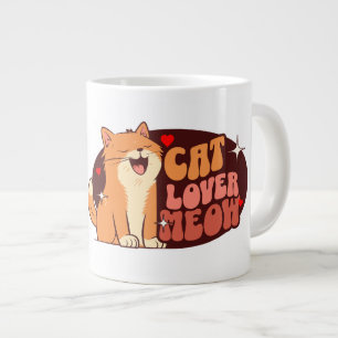 Meow Kattenliefhebber - oranje kat Grote Koffiekop