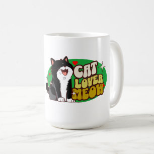 Meow Kattenliefhebber - zwarte kat Koffiemok