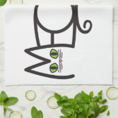 Meow Kattentypografie Theedoek (Gevouwen)