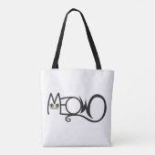 Meow Kattentypografie Tote Bag (Achterkant)