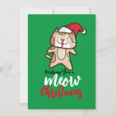 Meow Kerstmis Kaart (Voorkant)