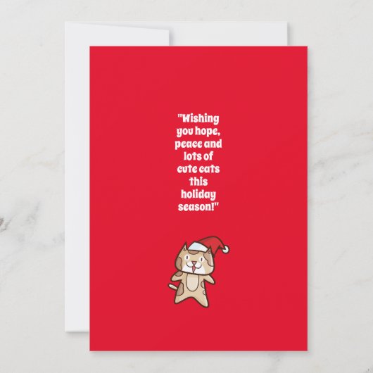  Meow Kerstmis Kaart (Achterkant)