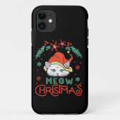 Meow Kerstmis, prettige kerst Case-Mate iPhone Case (Achterkant)