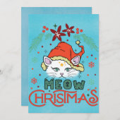 Meow Kerstmis, prettige kerst Feestdagenkaart (Voorkant / Achterkant)