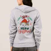 Meow Kerstmis, prettige kerst Hoodie (Achterkant)