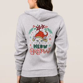 Meow Kerstmis, prettige kerst Hoodie