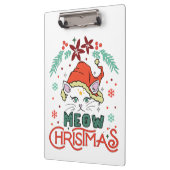 Meow Kerstmis, prettige kerst Klembord (Links)