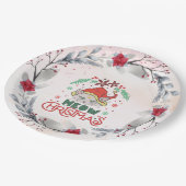 Meow Kerstmis, prettige kerst Papieren Bordje (Gekanteld)