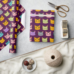 Meow Kitty Cat Glossy Wrapping Paper, 30 x 15 inch Cadeaupapier